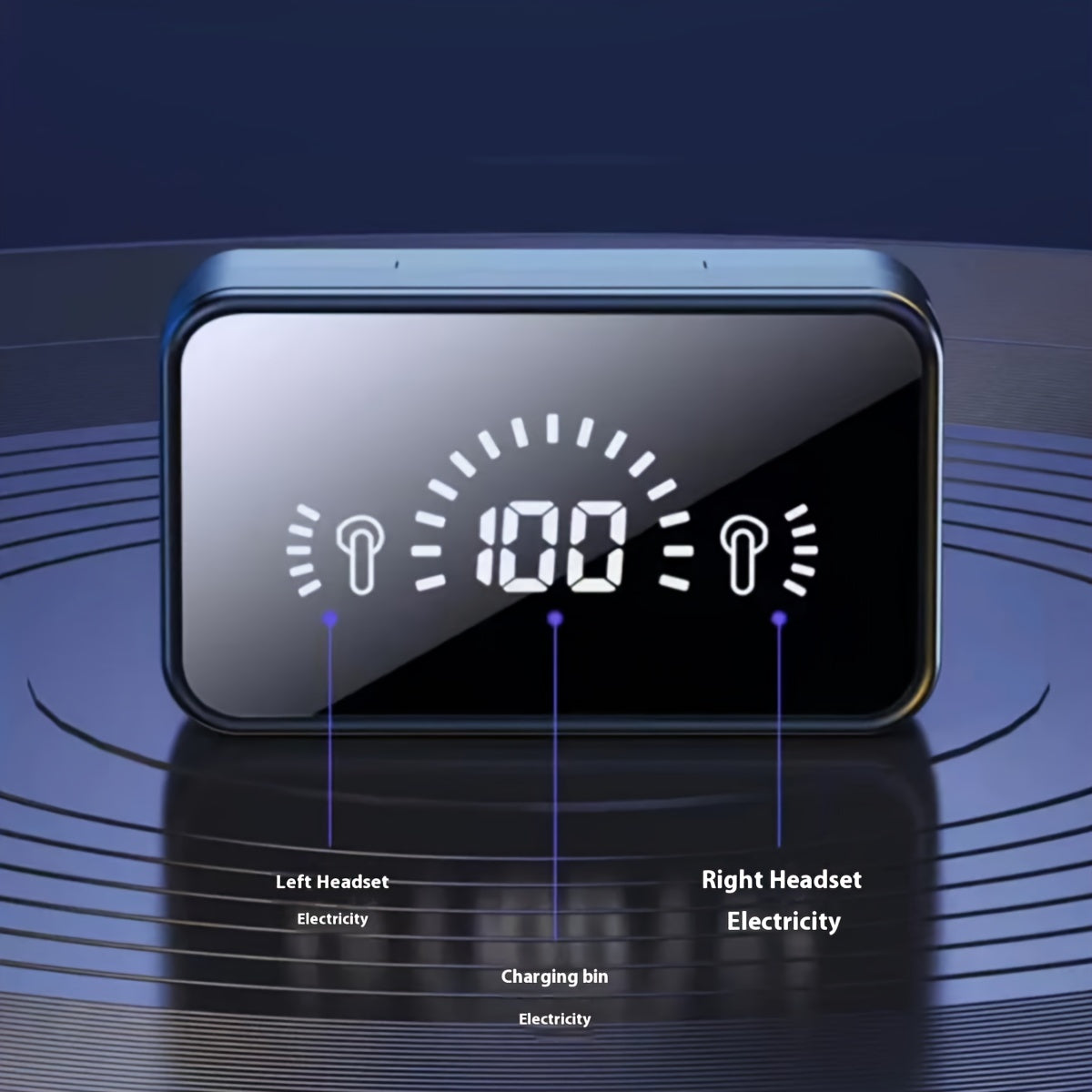 Wireless In-Ear Headset with Digital Display HiFi Stereo Touch Control for Mobile Gaming