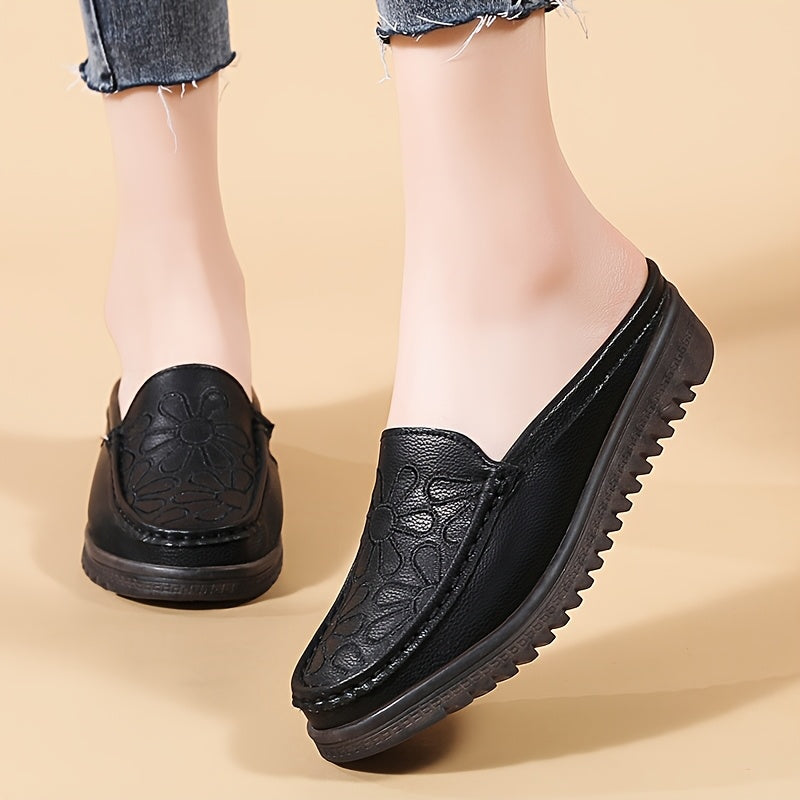 Women's Slip-On Mules, Breathable Synthetic, Summer Casual Shoes