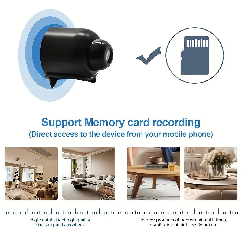 Cámara de seguridad WiFi pequeña 480P HD detección de movimiento visualización remota alimentada por USB