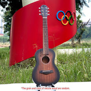 Ultra-Mini Travel Acoustic Guitar with Mahogany Neck and Sides Rosewood Fingerboard 20 Frets
