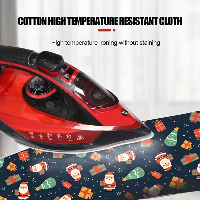 Funda festiva para tabla de planchar con diseños de árbol de Navidad, Santa, muñeco de nieve, resistente al calor, a prueba de polvo