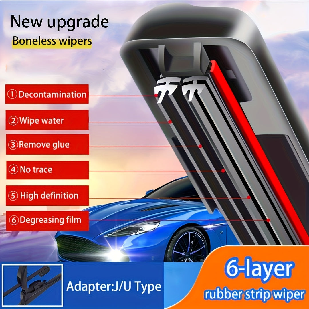 Universal Car Windshield Wiper Blade Full Season with U/J Adapter