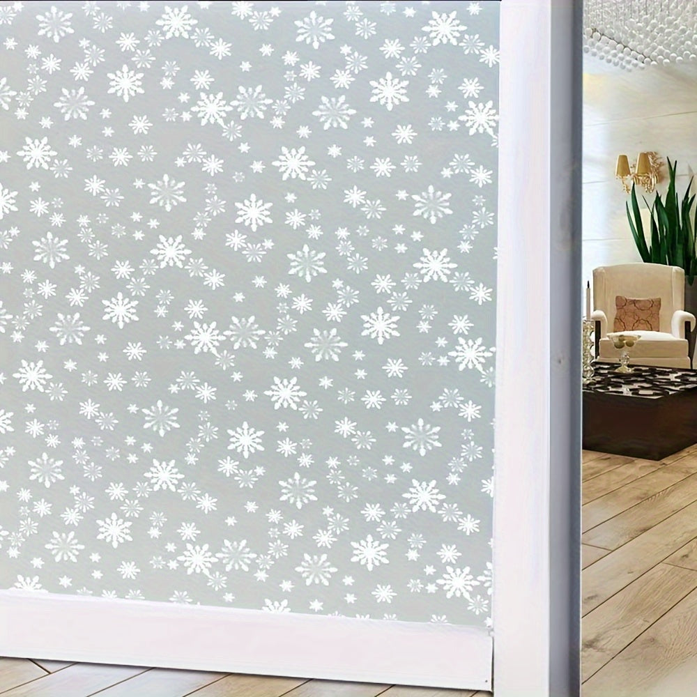 PVC Window Privacy Film Frosted Glass Covering UV Block Heat Control Self-Adhesive for Doors and Windows