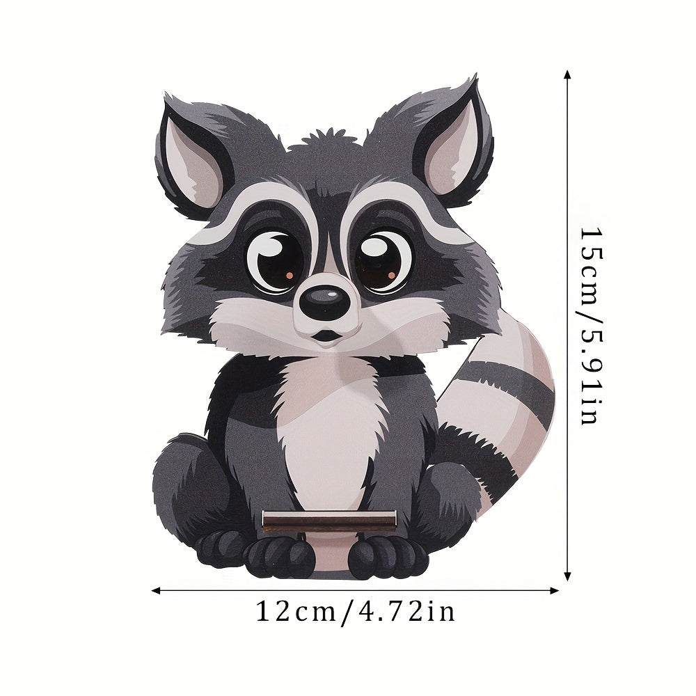 Wooden Raccoon Eyeglass Holder Stand Animal Glasses Display Creative Sunglass Storage Desk Decor