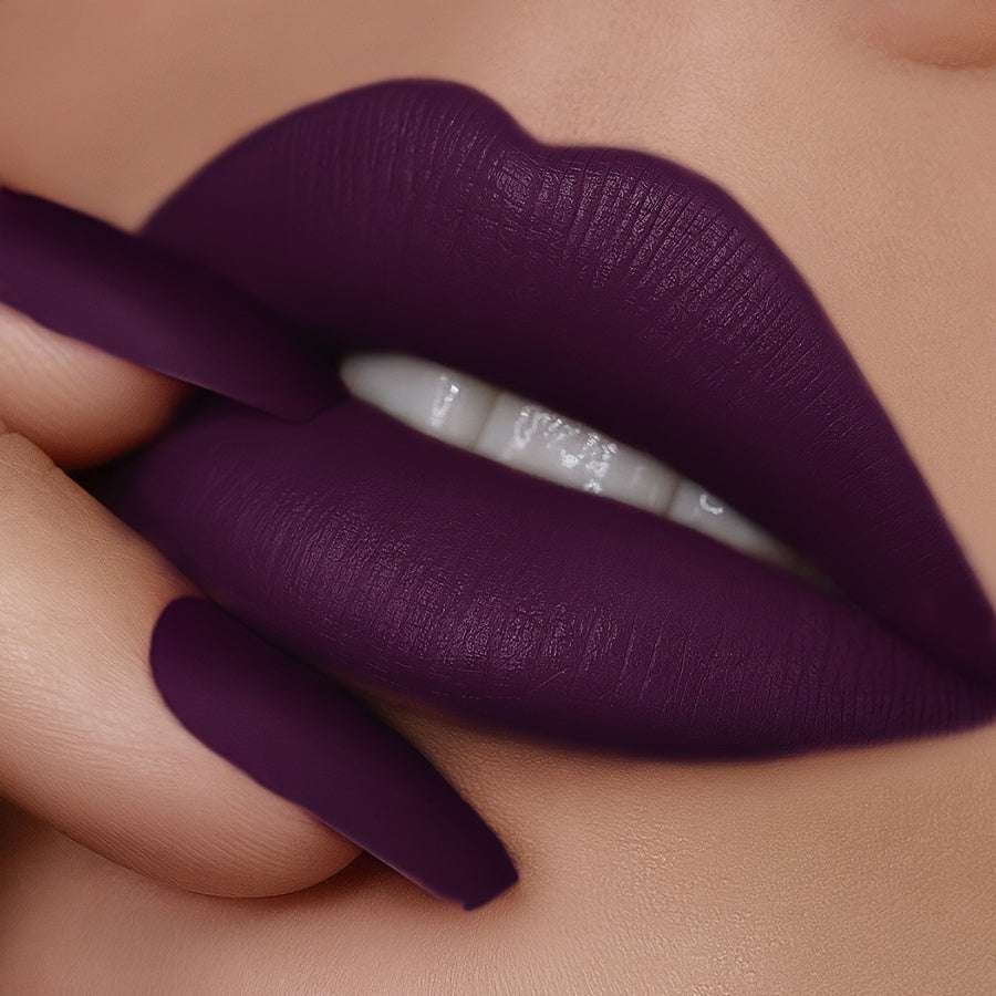 Women's Waterproof Long-Lasting Lipstick with High Pigment Purple Shades