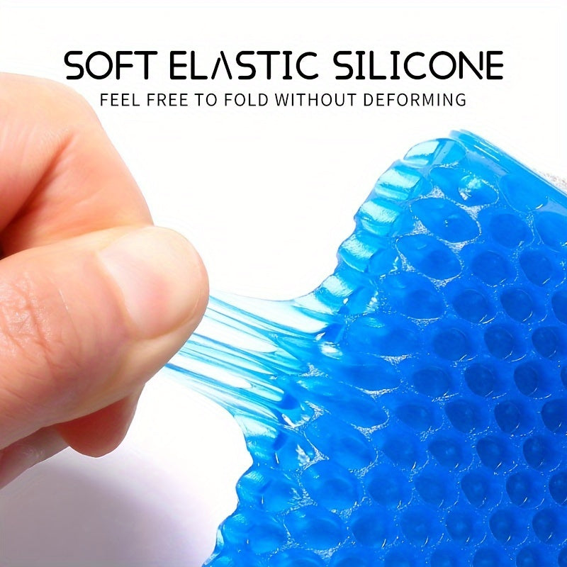 Unisex Silicone Honeycomb Insoles Shock Absorption Anti-Heel Pain Ultra-Soft