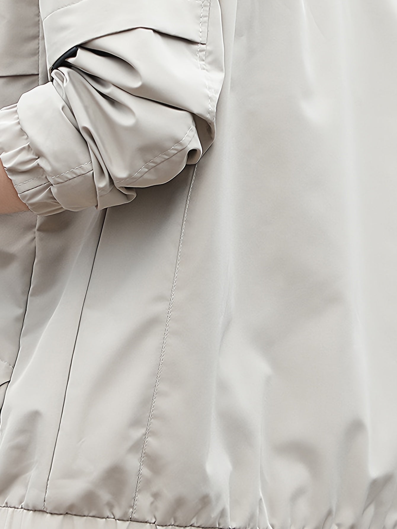 Erkaklar uchun Temir Dara OBM Kargo Jaketi - Bej, Mustahkam Polyester Aralashmasi, Bir Necha Cho'ntakli, Tasodifiy va Tashqi Kiymish uchun Zip-Up Palto