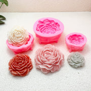 Silicone Mold for DIY Crafts Peony Flower Design Resin Candle Soap Clay 1pc