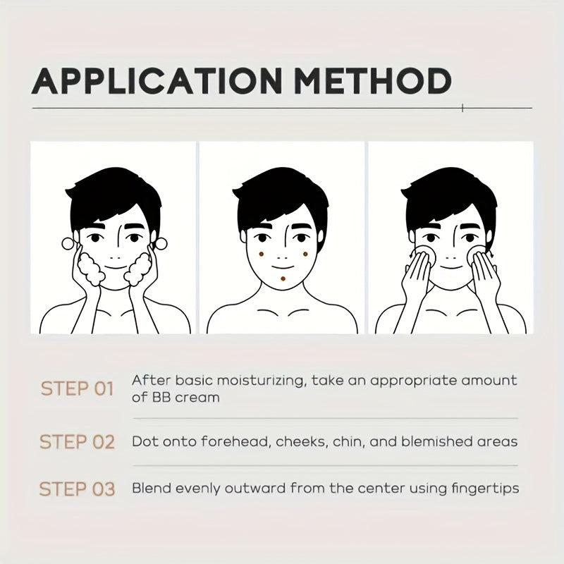 Crema de maquillaje nude para hombres 50g, corrector de cobertura total, control de grasa, minimizador de poros, hidratante