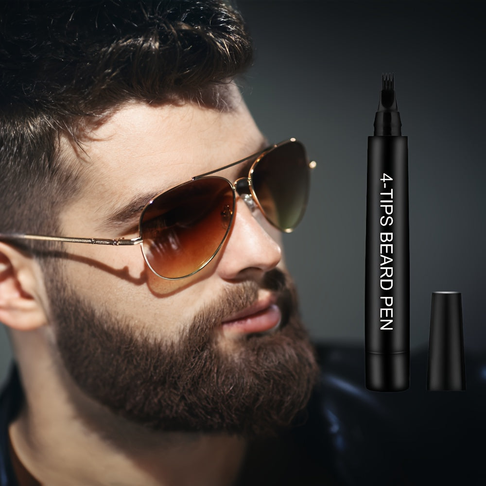 Bolígrafo rellenador de barba para hombres kit de cuidado impermeable de larga duración estilizador de cejas