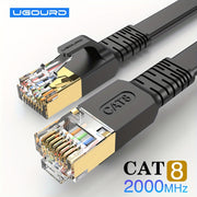 Cat8 Flat Ethernet Cable 2000MHz 40Gbps Male to Male for PS5 Laptop MacBook