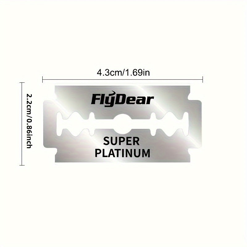 100 шт. лезвий для бритвы из нержавеющей стали с двухсторонней остротой для бороды и усов