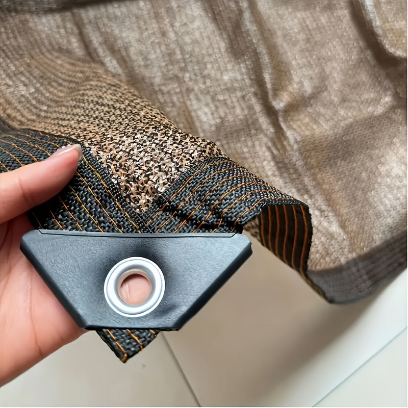 Coffee-Colored Sunshade Net with Edging UV Resistant Breathable Outdoor Patio Garden