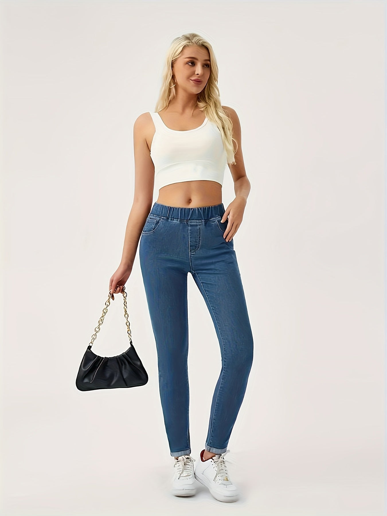 Women's Plus Size Skinny Jeans Stretch Denim Casual All-Season Pants