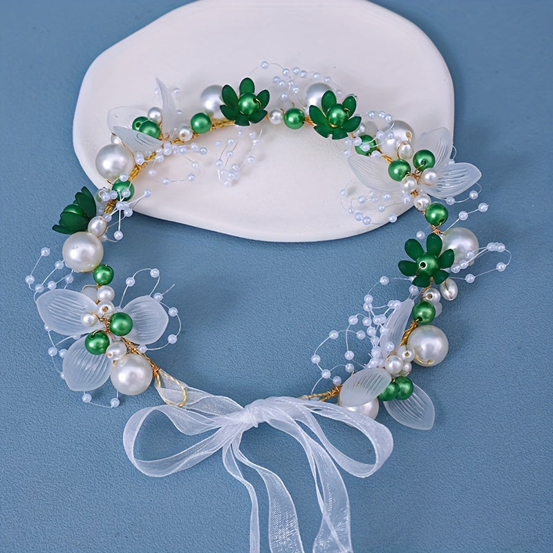Women’s Angel-Inspired Headband with Faux Pearls for Daily Wear and Parties