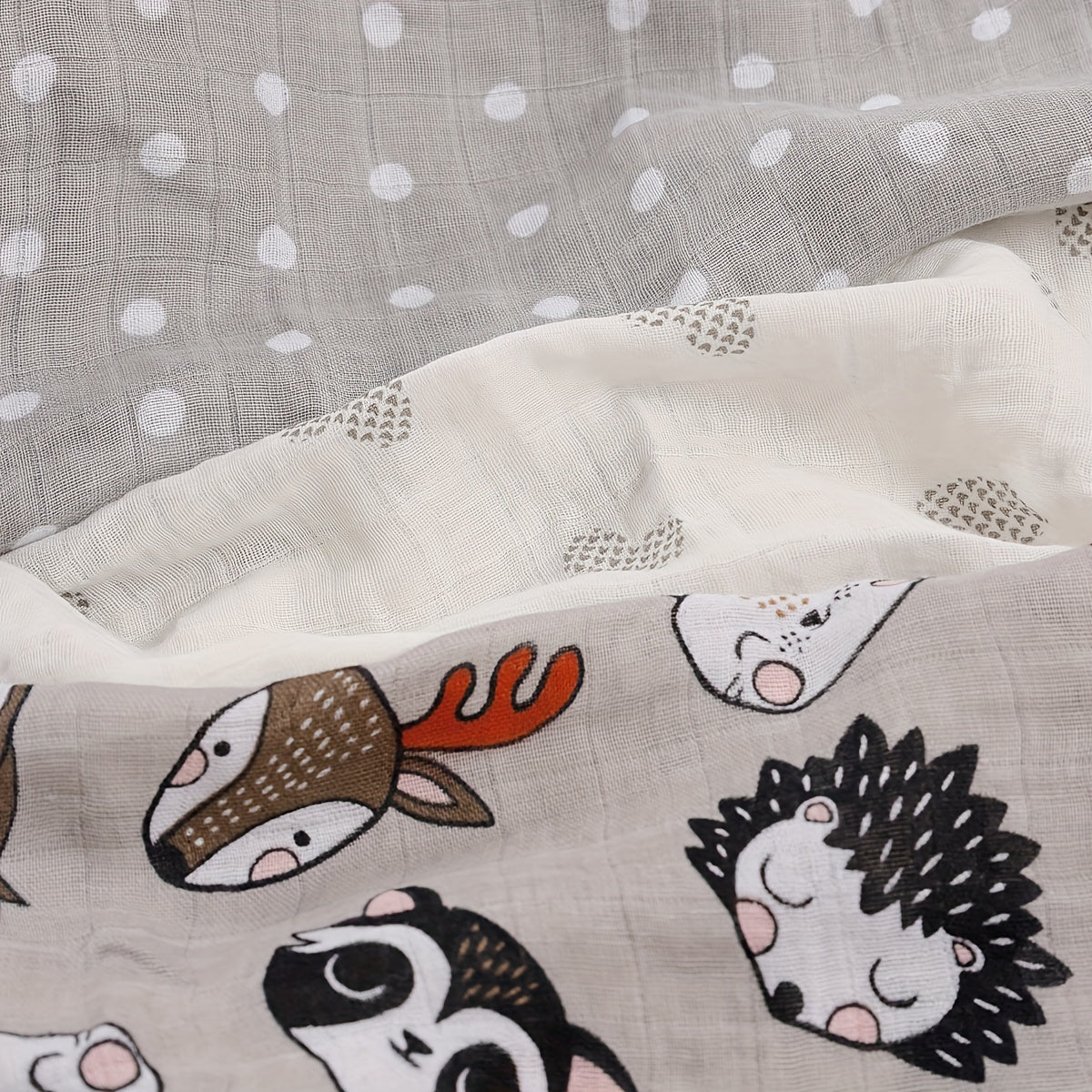 Set of 3 Muslin Cotton Blankets for Babies and Kids Soft and Breathable Multi-Use