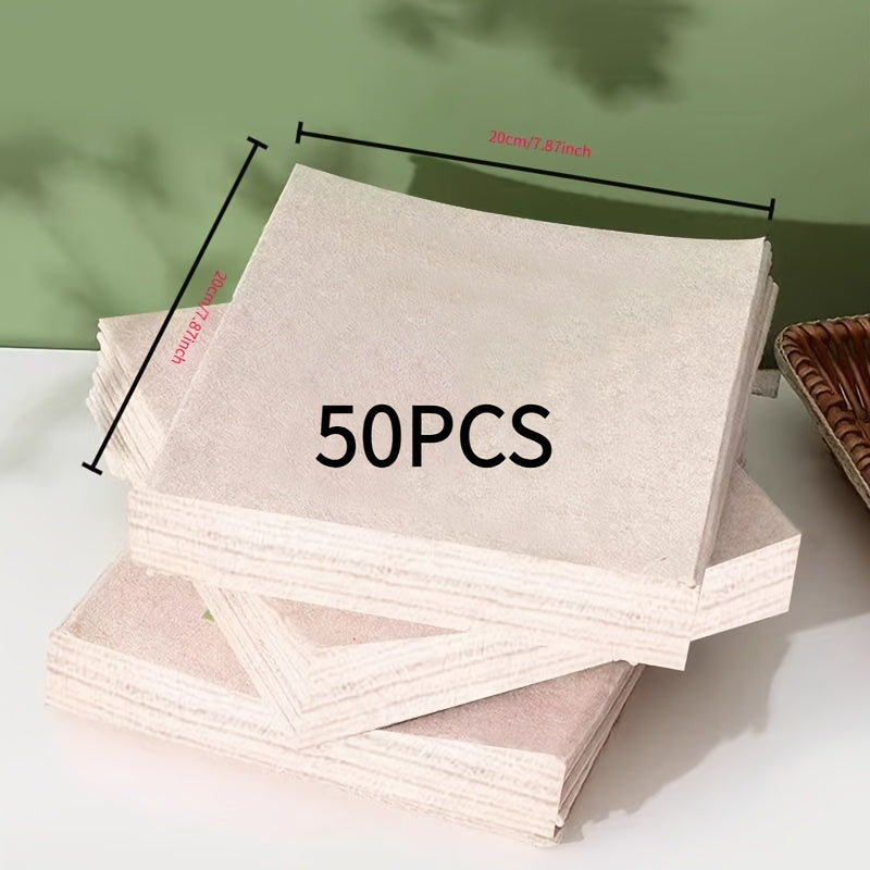 Set of 50 Luffa Rag Cleaning Cloths 20-Pack Non-Oil Stick Polyester Kitchen Towels