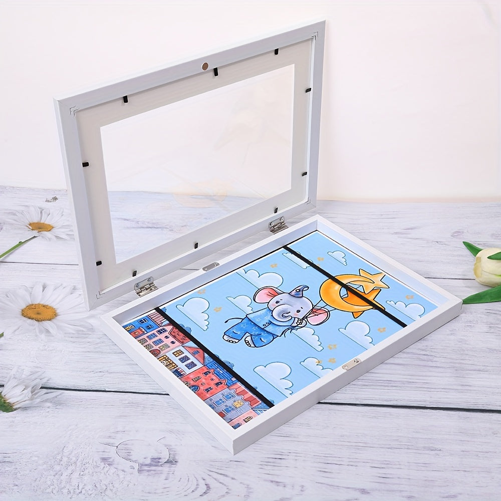 Magnetic A4 Kids' Drawing Photo Frame Foldable Cartoon Wall Decor