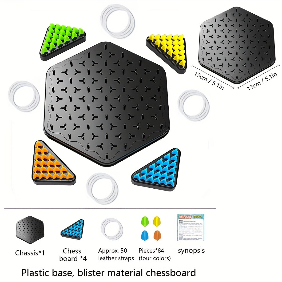 Triangular Strategy Board Game for 2-4 Players Family Party Gift