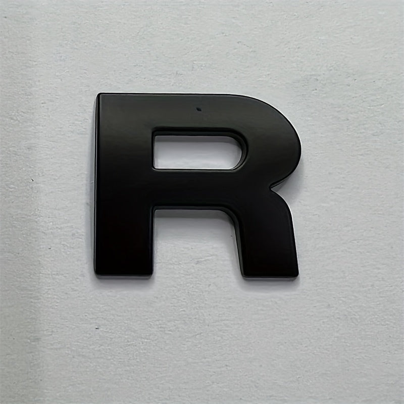 Металлические наклейки с буквами из цинкового сплава, автомобильные наклейки, черные номера, наклейки с именами