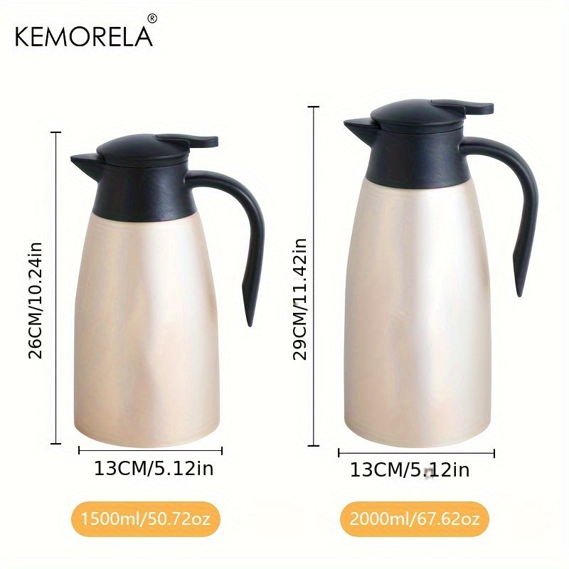 Stainless Steel 1.5/2L Thermal Kettle Vacuum Insulated Coffee Pot