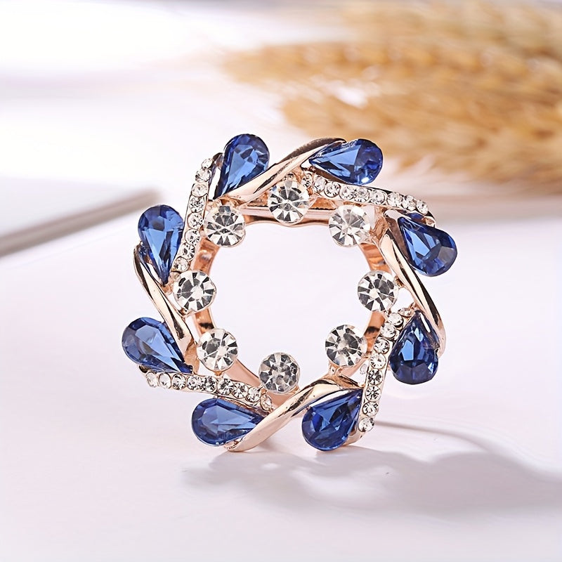 Women's Rhinestone Scarf Clips Safety Pin Fashion Accessory Gift