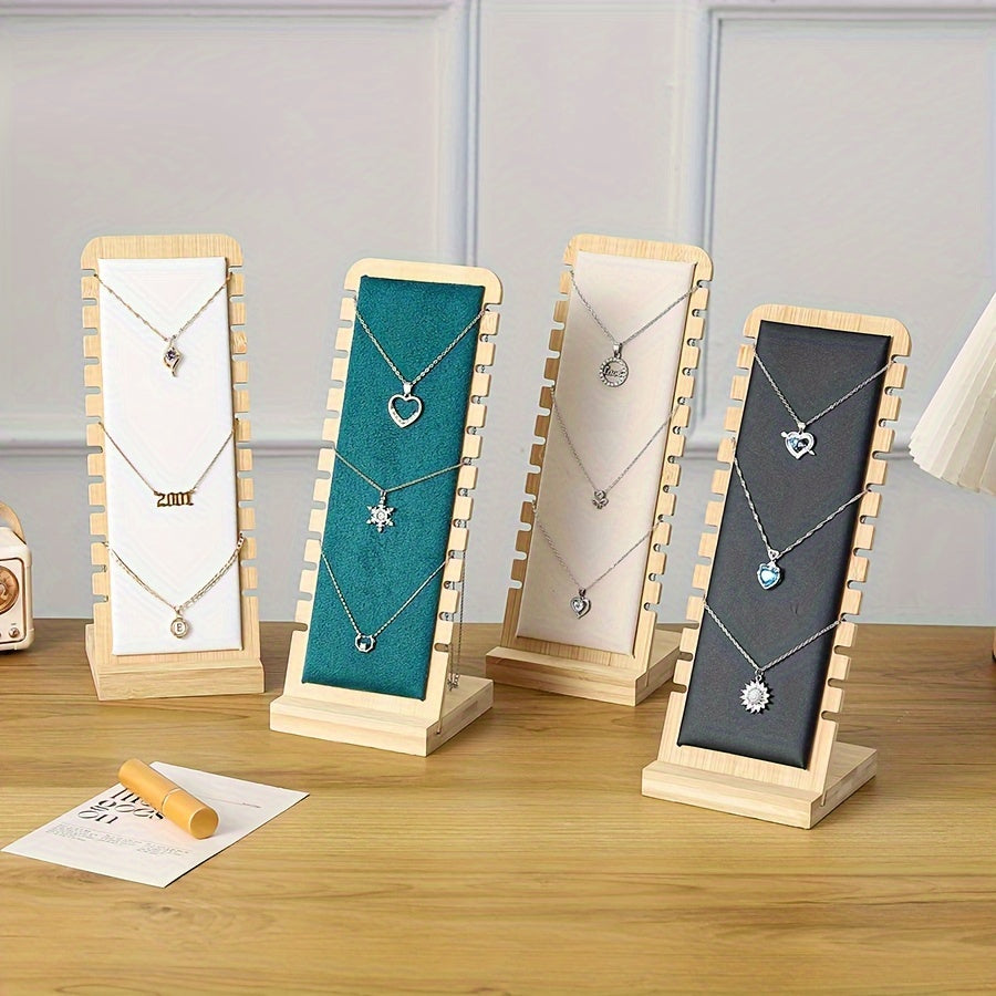 Деревянная подставка для украшений для ожерелий и кулонов с съемной подставкой