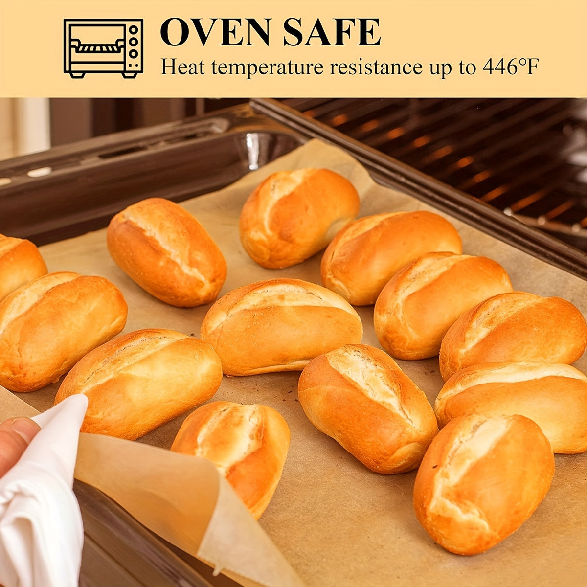 Paquete de 50 papeles de hornear sin blanquear antiadherentes para cupcakes, galletas, pan