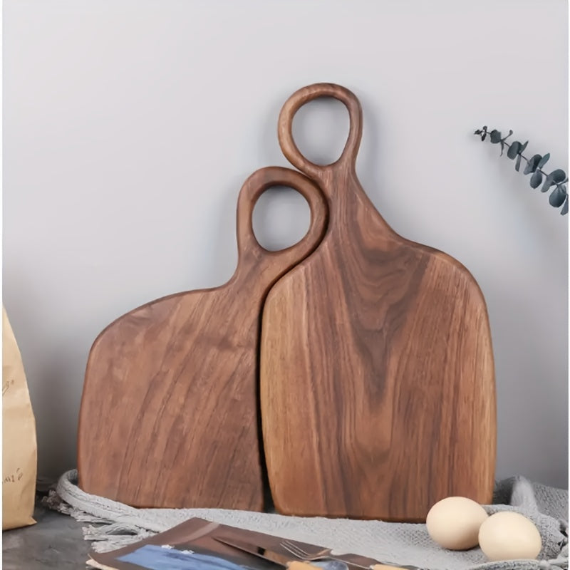 Walnut Wood Cutting Board for Steaks Bread Fruits with Handle Kitchen Use