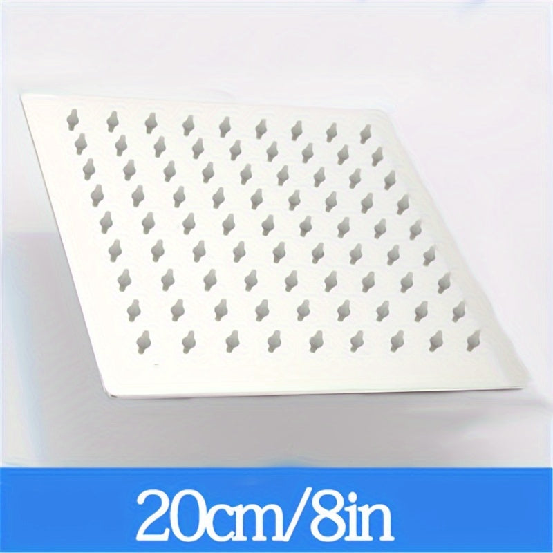 Нержавеющий стальной душевой головка с дождевым эффектом, квадратная полированная отделка, универсальные варианты установки, аксессуар с высоким давлением для водопада для ванной.