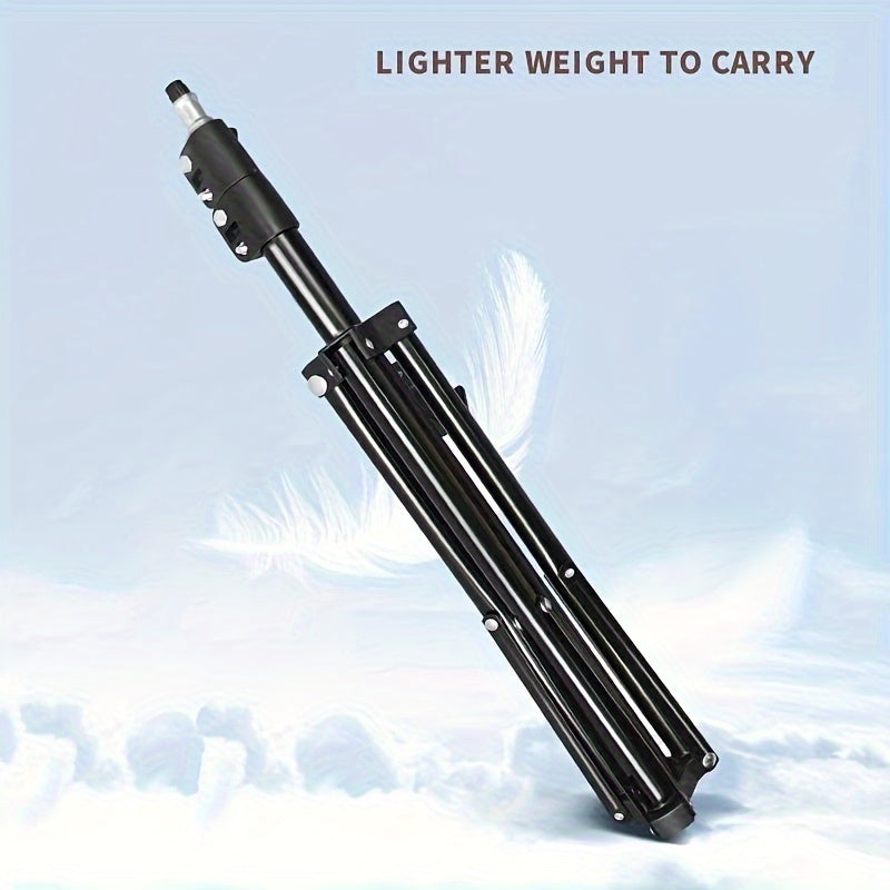 Fotografiya va videografiya uchun 13 dyuymli LED to'ldirish chirog'i bilan 1.7m pol stendi