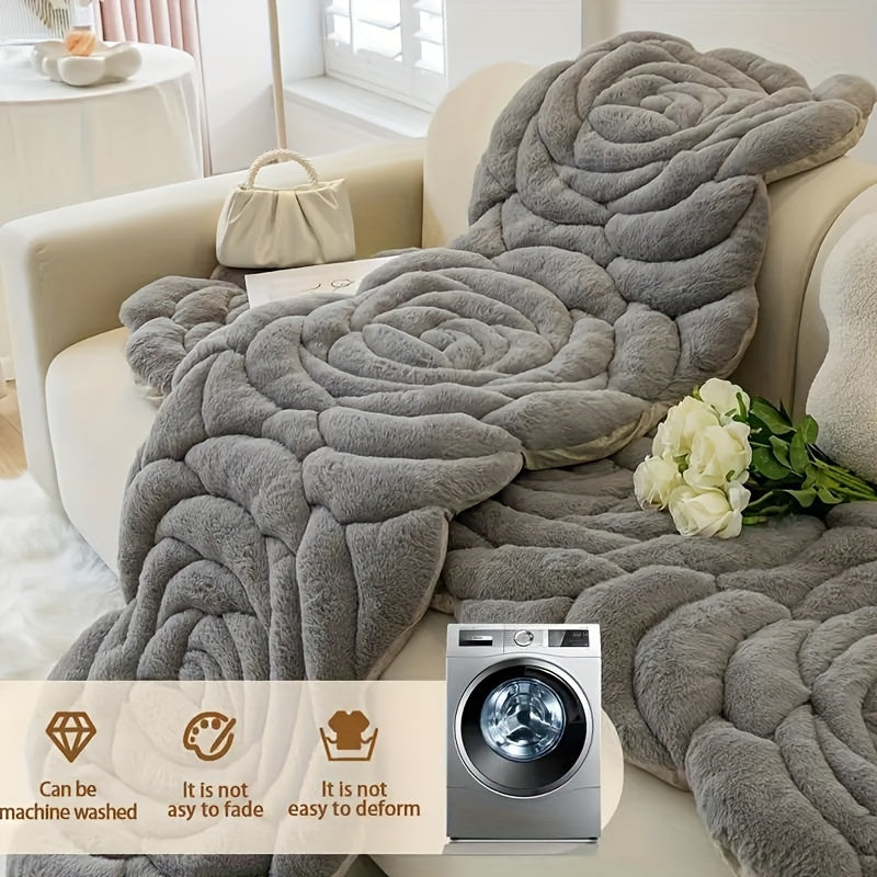 Boho Style Quilted Sofa Cover Slip-Resistant Pet-Friendly Machine Washable Fits Armchair to 4-Seater Sectional