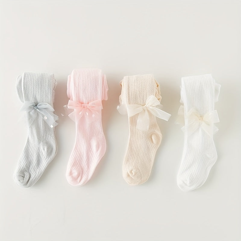 Girls' Summer Mesh Thin Tights Set of 1/2/3 for Little Girls Cotton Comfortable Outdoor