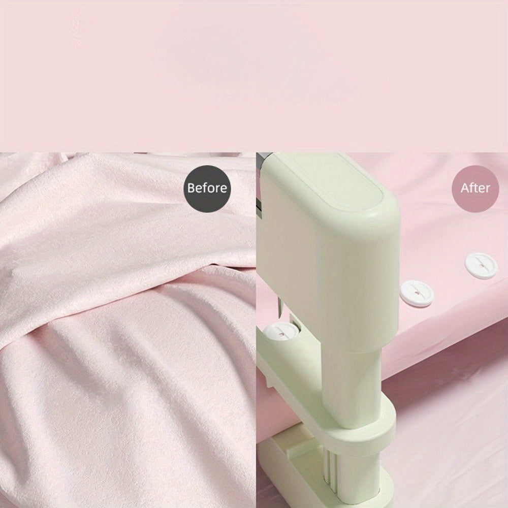 Bedding Accessories Quilt Holder with Rubber Buttons and Invisible Needles in Beige White or Purple