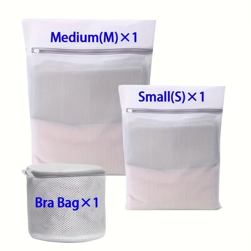 Juego de 1, 2, 3, 5 bolsas de malla para lavandería para ropa delicada, seguras para lavadora, ropa interior, sujetadores, calcetines, almacenamiento de viaje