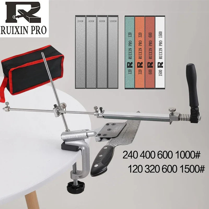 Professional Diamond Knife Sharpening System with Fixed Angle Leather Craft Knife Sharpener, Stainless Steel Construction, Non-Electric, Battery-Free