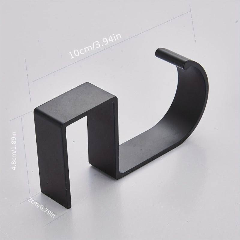 Set of 2 S-Shaped Aluminum Desk Hooks, Punch-Free Organizer for Home Kitchen Bathroom