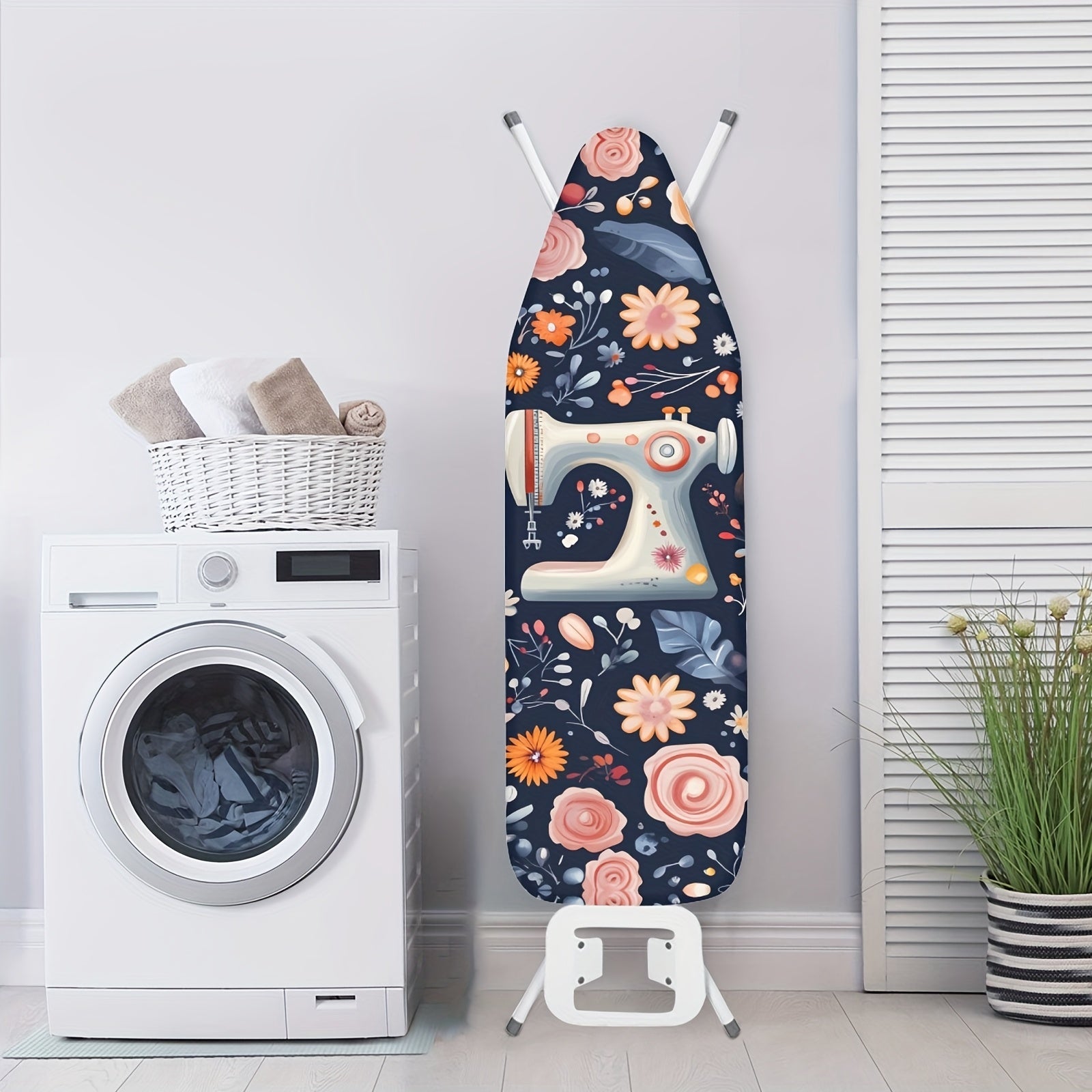 Cartoon Ironing Board Cover with Elastic Edge, Stain-Resistant, Non-Slip, Standard Size