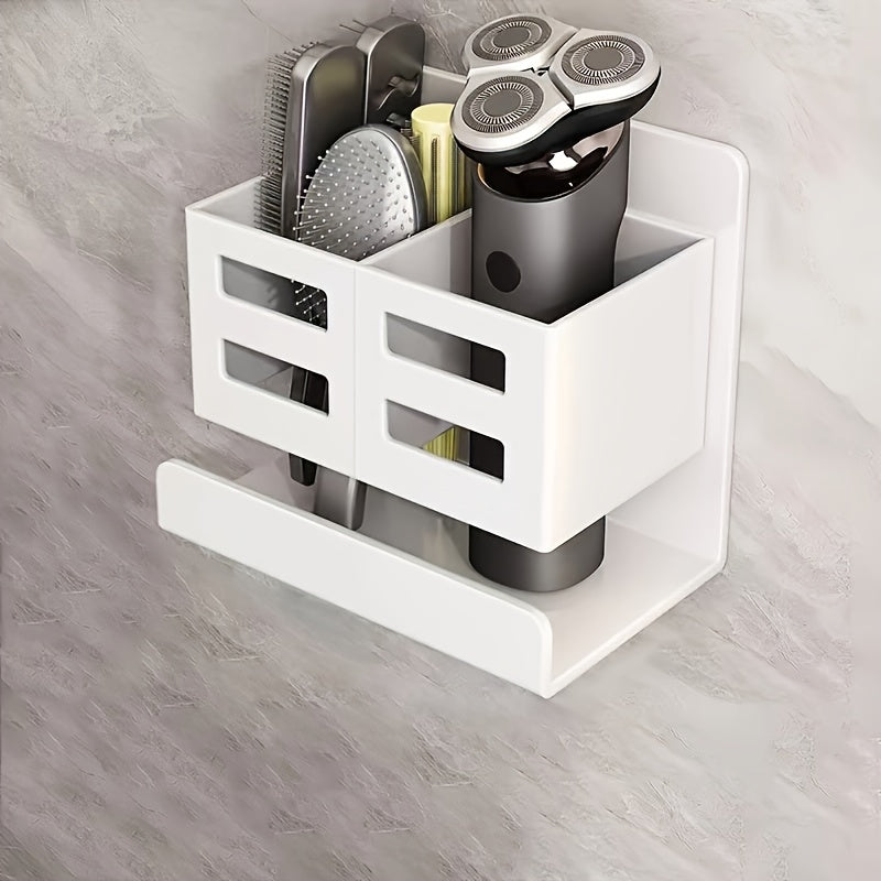 Plastic Wall-Mounted Cosmetic Storage Rack Large Capacity Easy Installation Bathroom