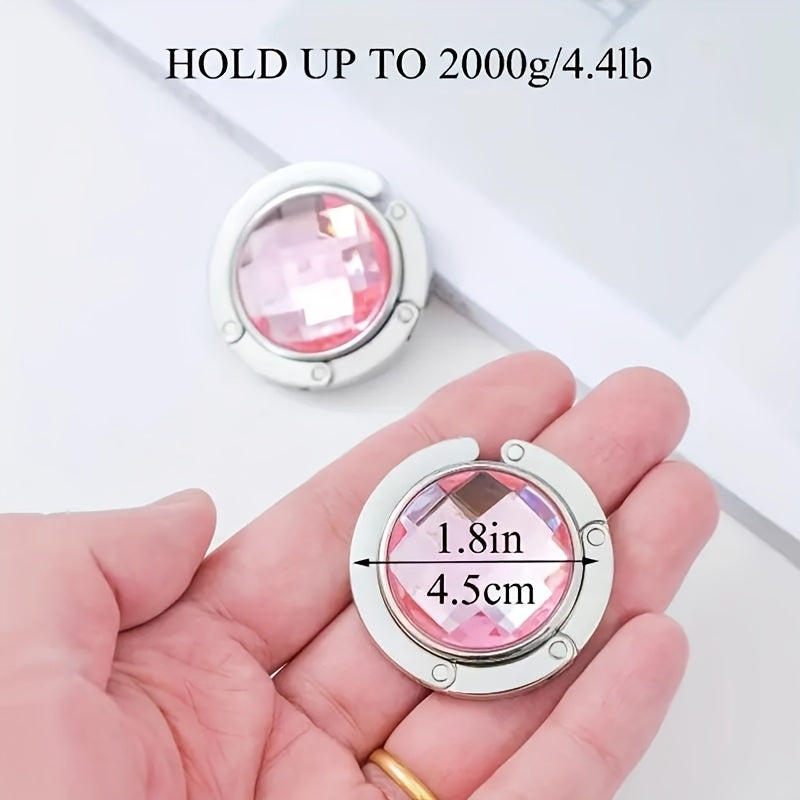 Foldable Handbag Hook for Desks, Portable Purse Hanger for Cafes and Libraries