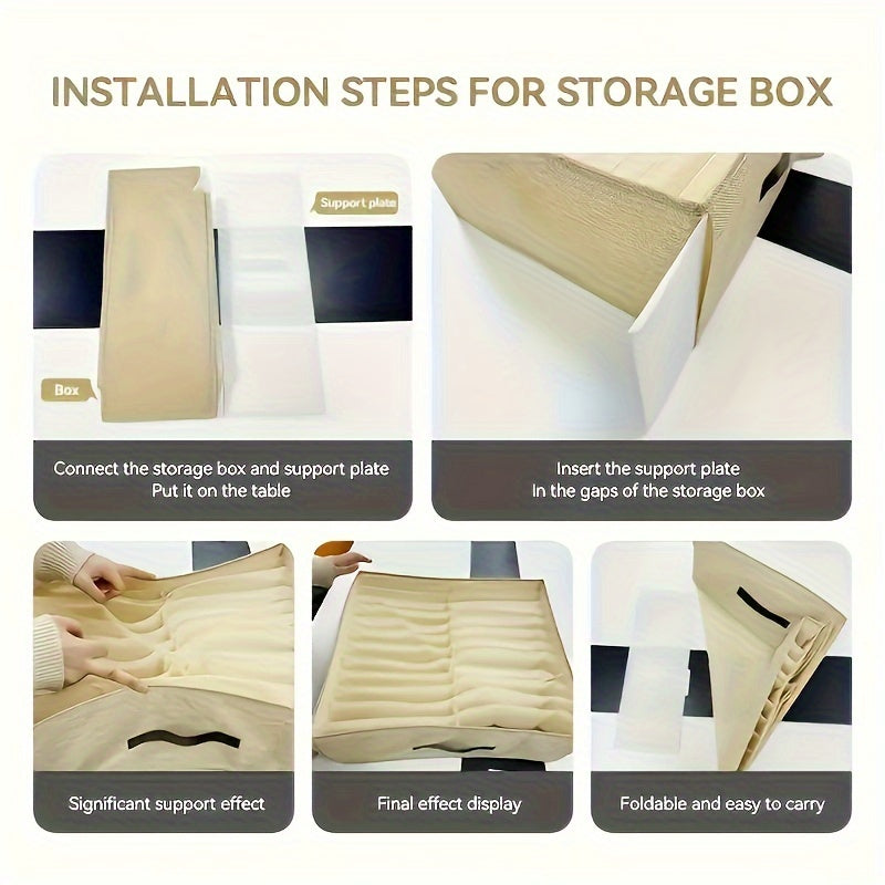 Комплект складных органайзеров для ящиков с 16 отделениями для нижнего белья, носков, бюстгальтеров, экономия пространства