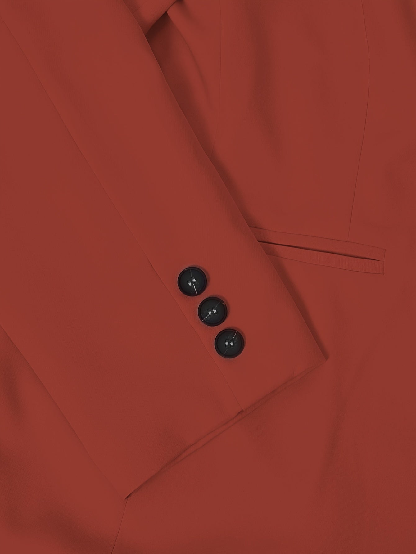 Blazer de manga larga de color sólido para mujer con detalle de botones para otoño e invierno