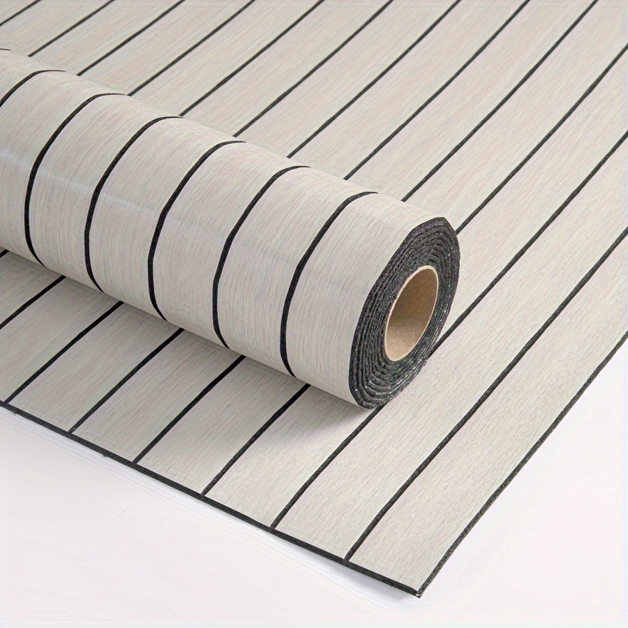 Self-Adhesive 3D Wall Panel Vinyl Curved Edges Shapes and Stripes Style for Ceilings and Partitions