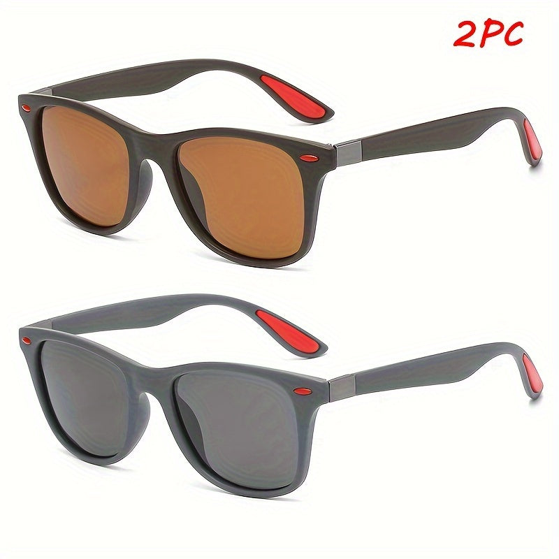 Polarized Square Lens Sunglasses for Men and Women Anti Glare Sun Shades for Driving Beach Travel