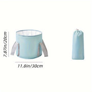 Collapsible Portable Foot Bath Tub with Handle Light Blue for Travel Camping and Home Use