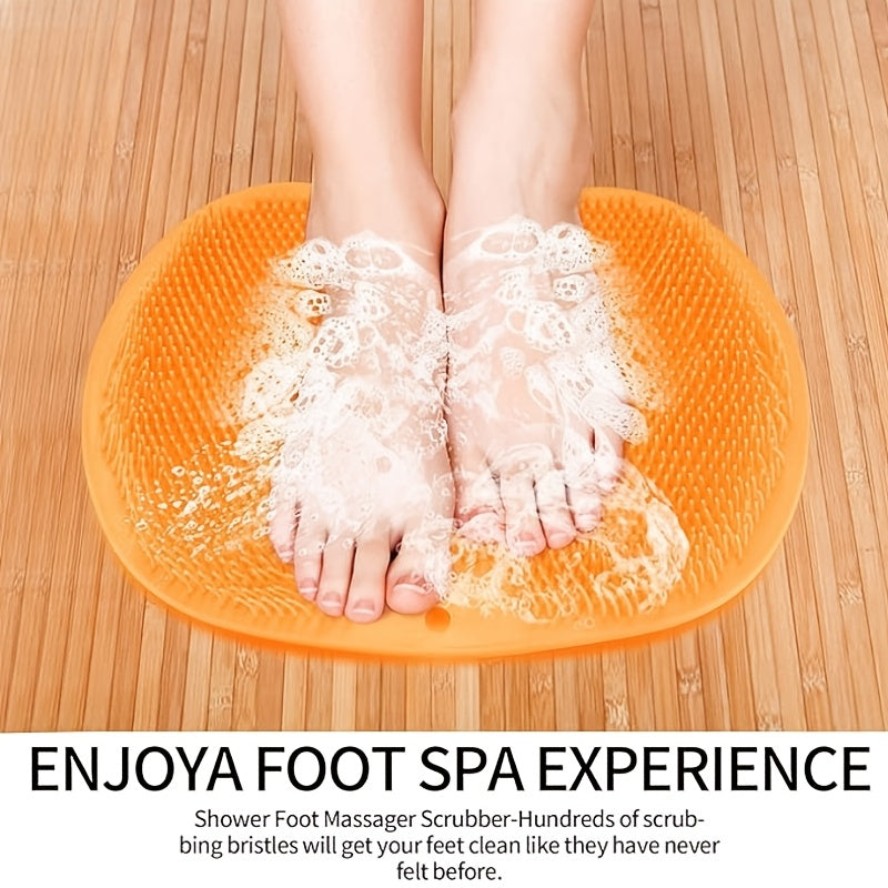 4 ta oyoq spa skrubber matolari to'plami - so'kmasdan oyoq massaj qiluvchi, vakuumli stakanlar bilan, dushda oyoq vannasi skrubberlari, oyoq tozalovchi massaj padlari - zaruriy hammom aksessuarlar