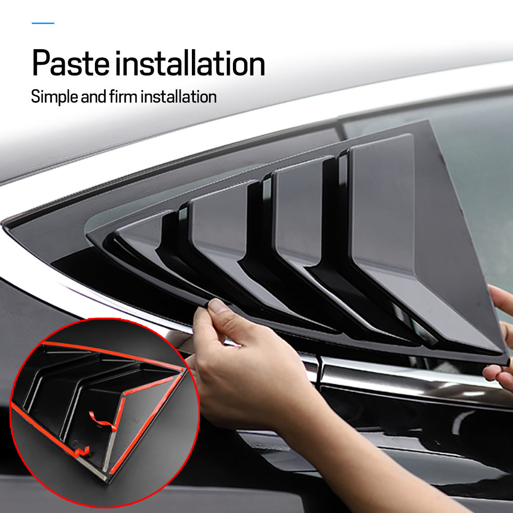 Rear Car Window Shutter Cover Carbon Fiber Pattern for Tesla Model 3