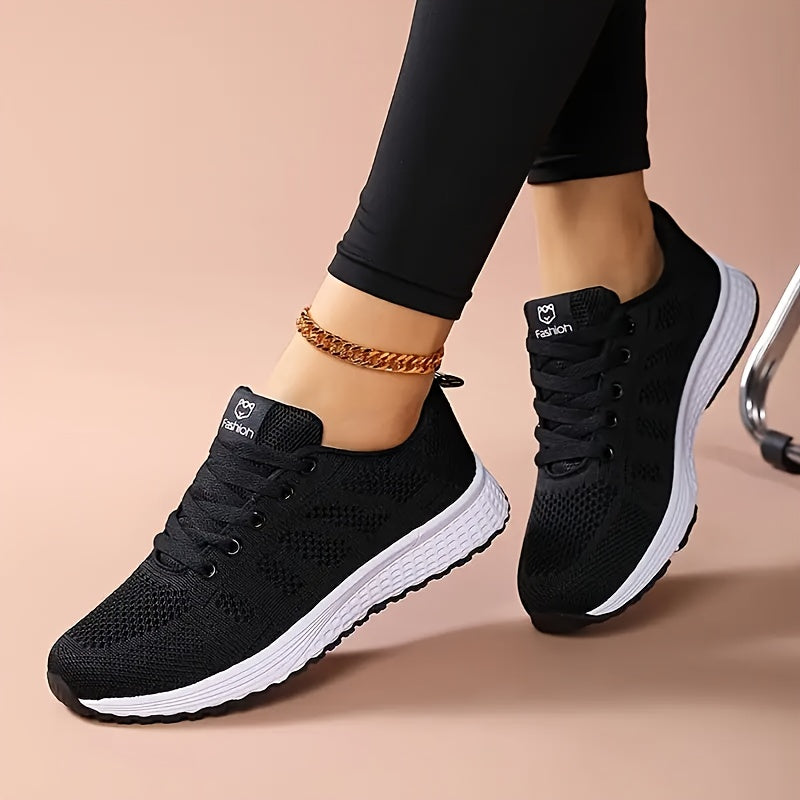 Women Breathable Mesh Knit Casual Sneakers Lightweight Comfortable Insole