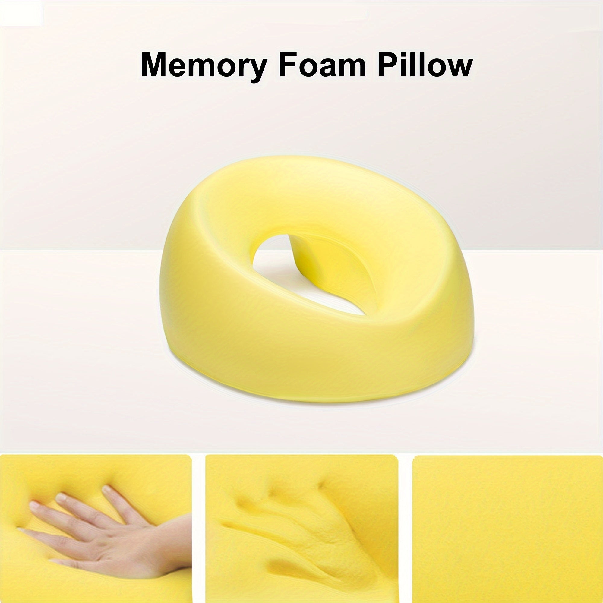 Facial Pillow Memory Foam U-Shaped for Spa and Beauty Salons Soft Polyester Cover
