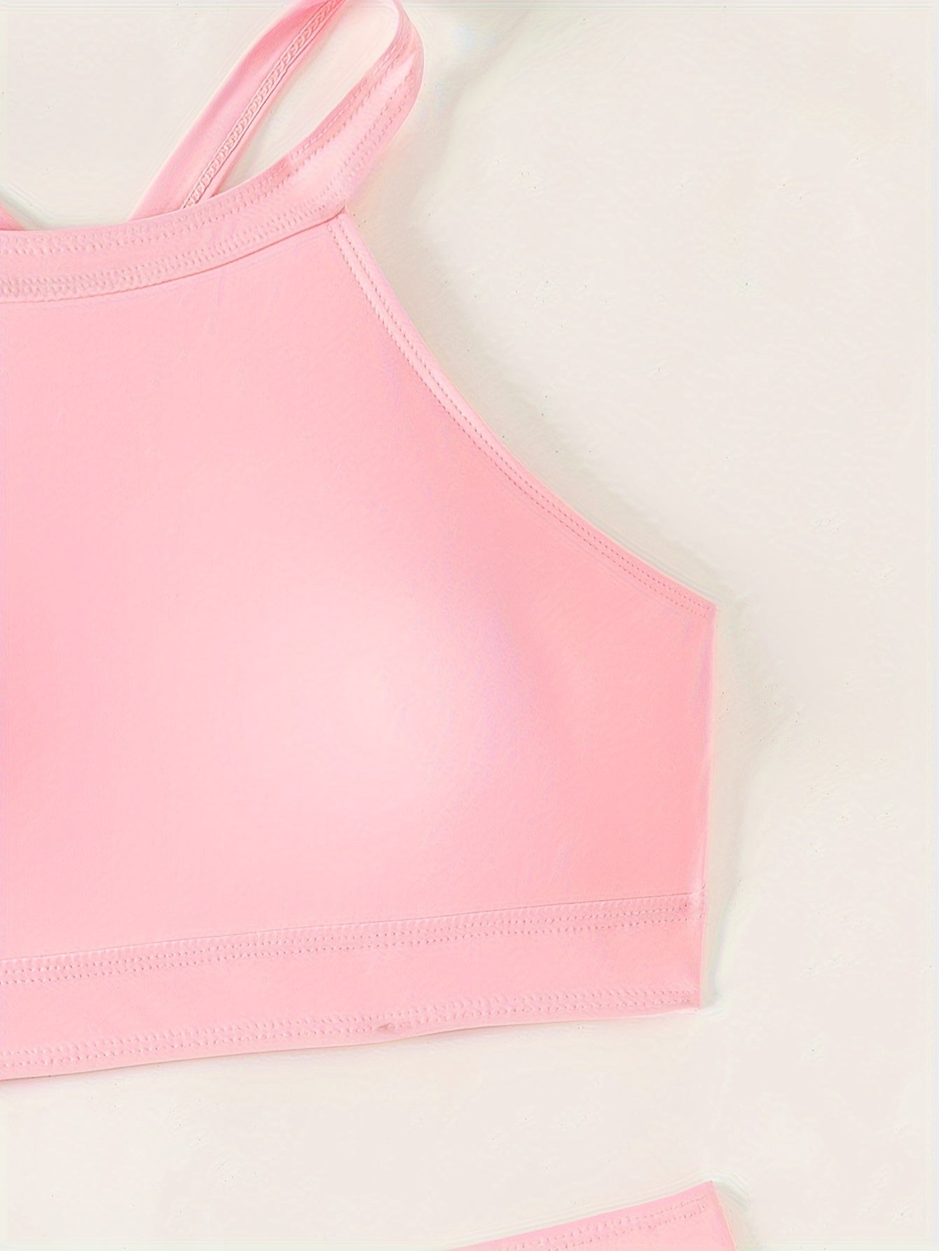 Conjunto de bañador floral de cintura alta para mujer con top de anillo y pantalones cortos con cordón